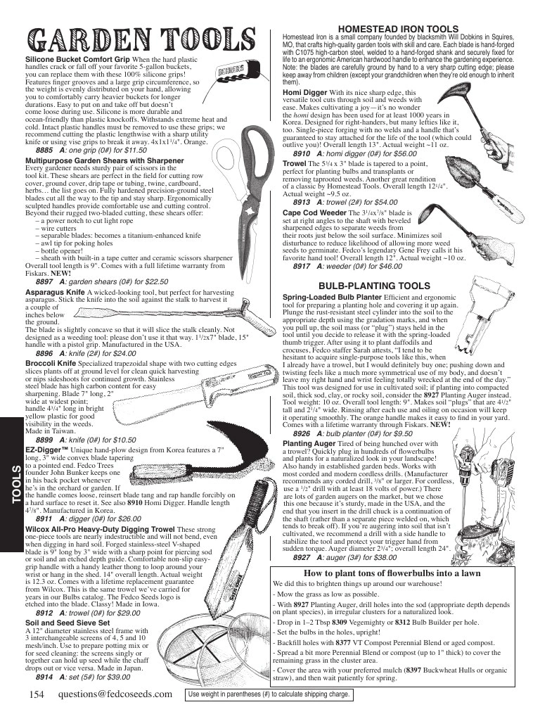 Fedco Seeds flyer page 154