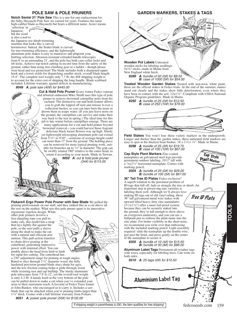 Fedco Seeds flyer page 159