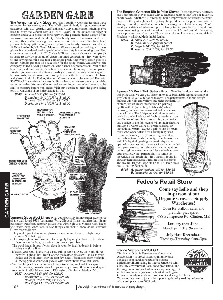 Fedco Seeds flyer page 162