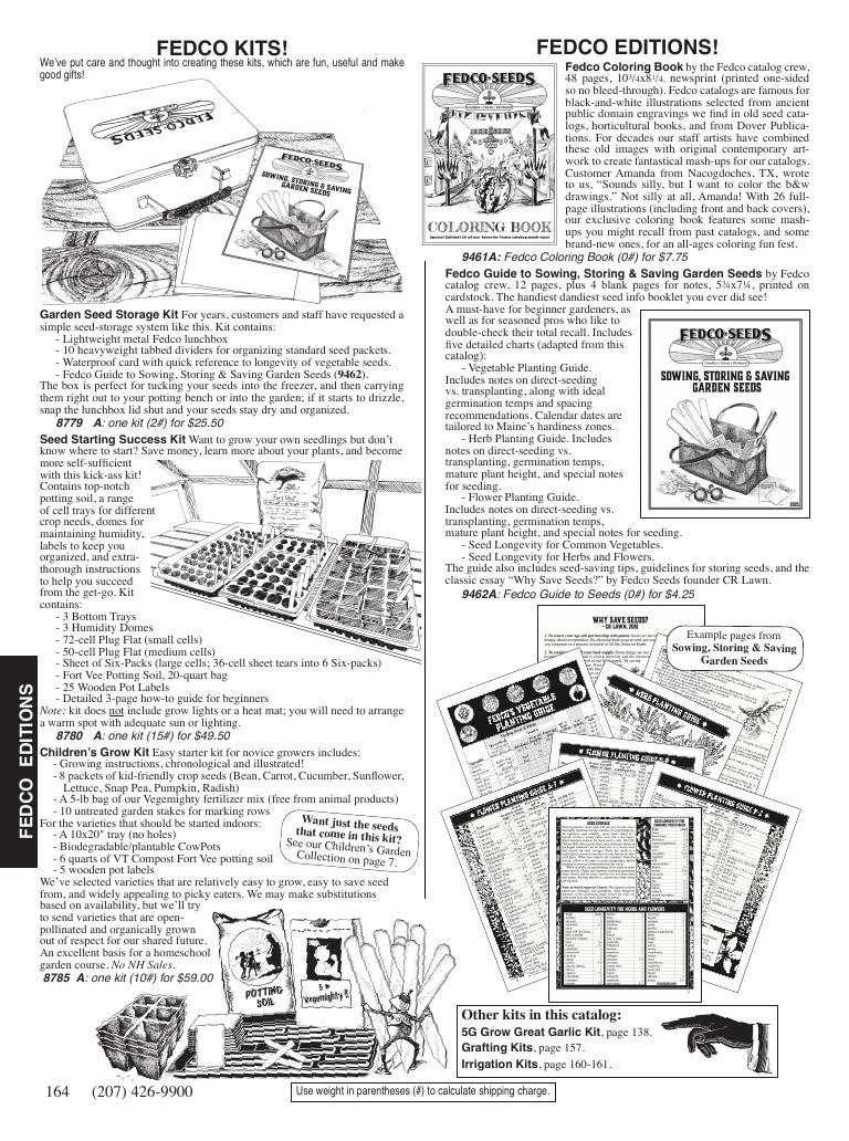 Fedco Seeds flyer page 164