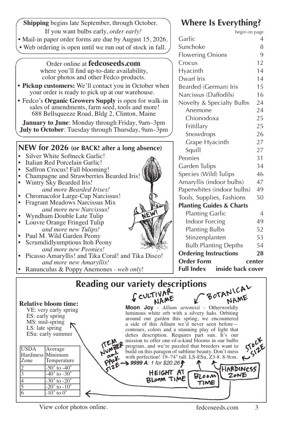 Fedco Seeds flyer page 3