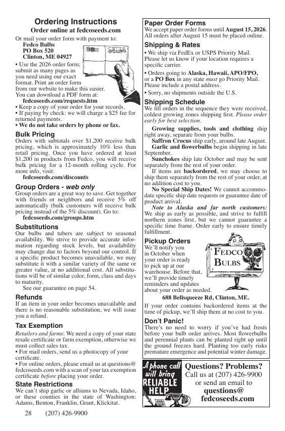 Fedco Seeds flyer page 28
