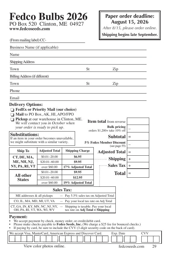 Fedco Seeds flyer page 29