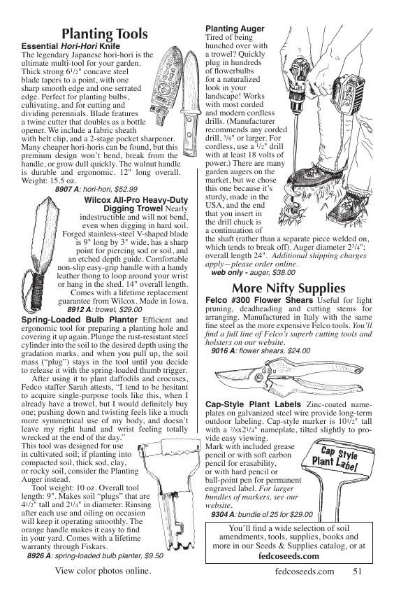 Fedco Seeds flyer page 51