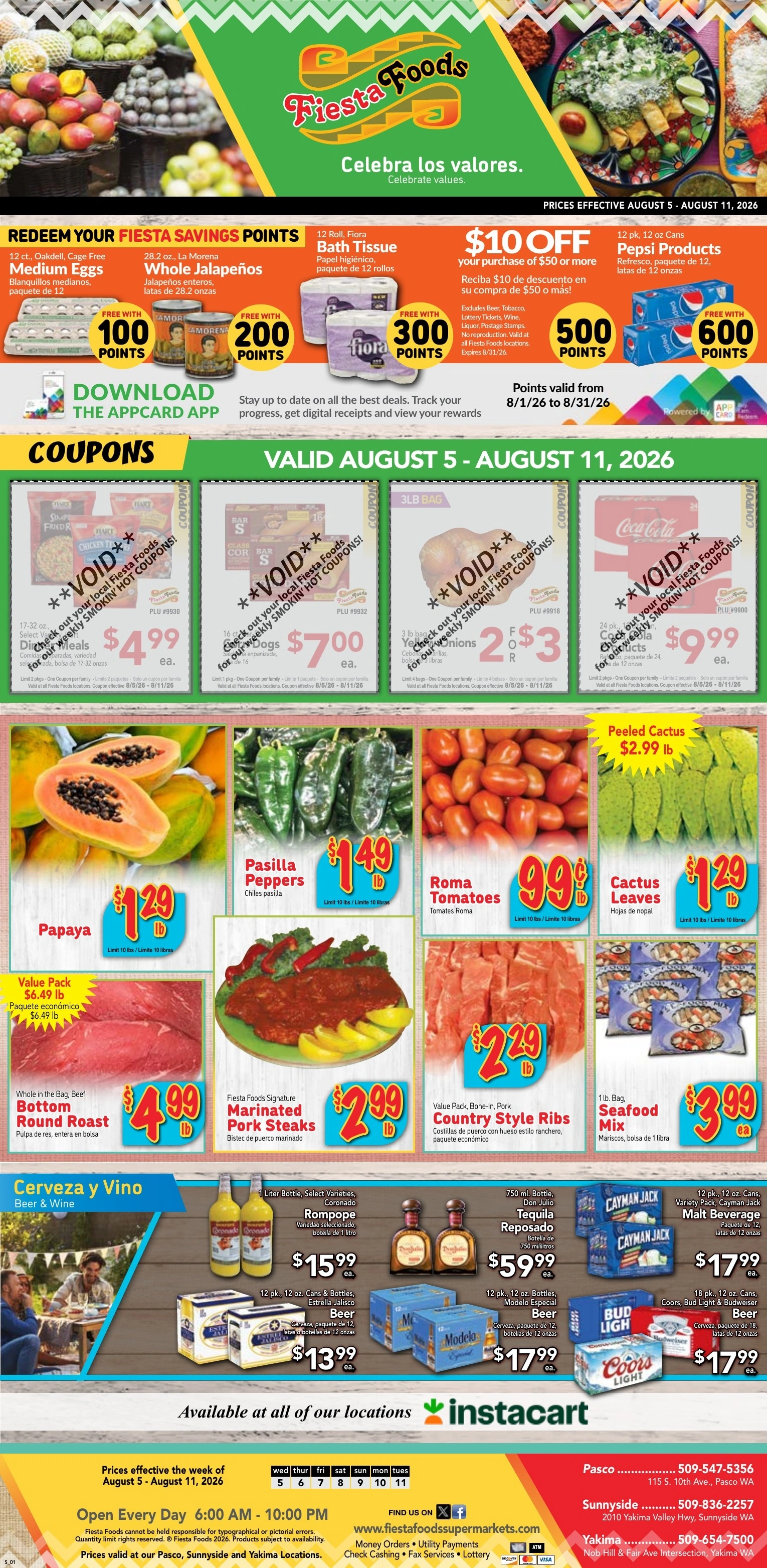 Fiesta Foods SuperMarkets flyer page 1