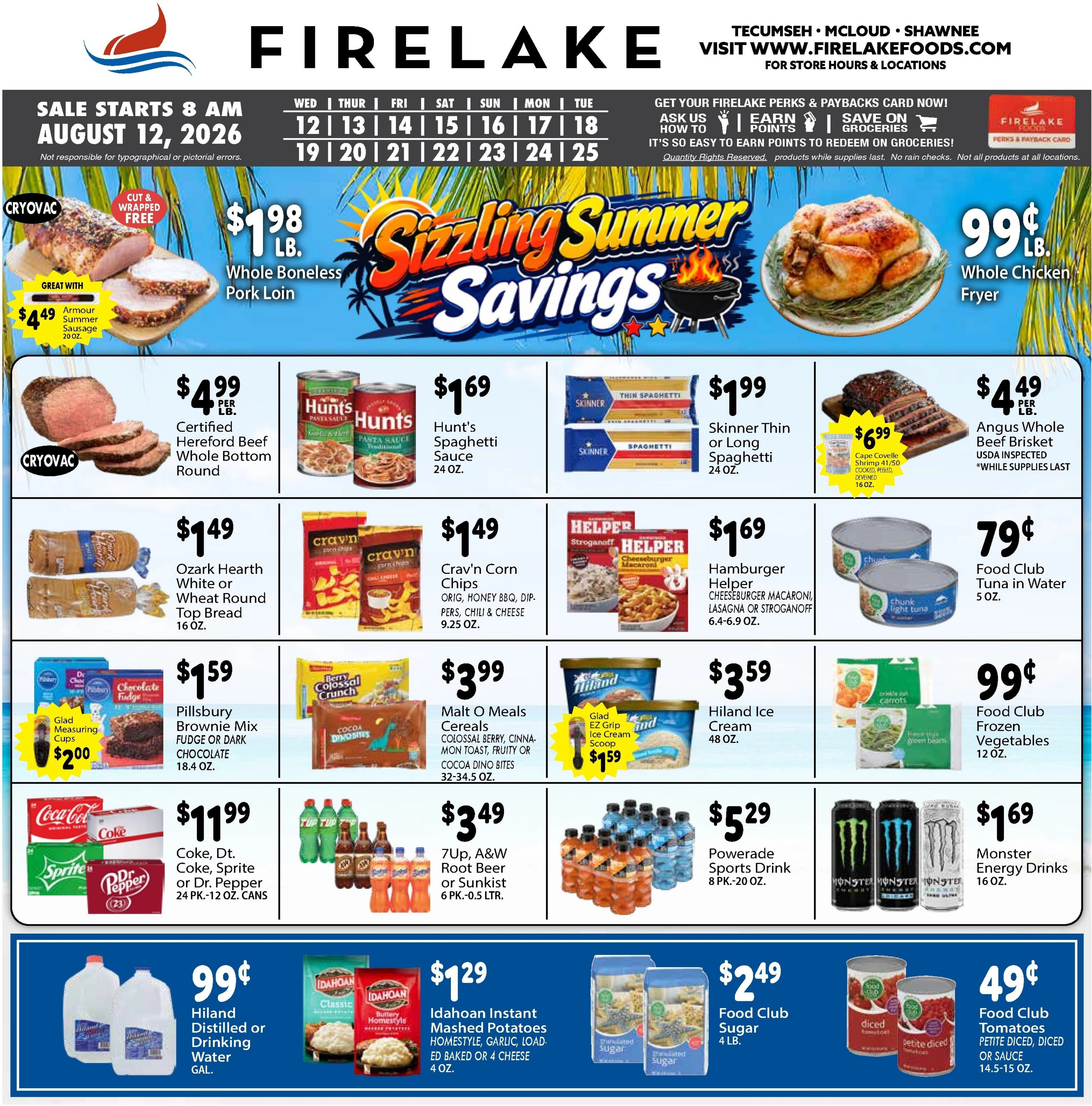 FireLake Discount Foods flyer page 1
