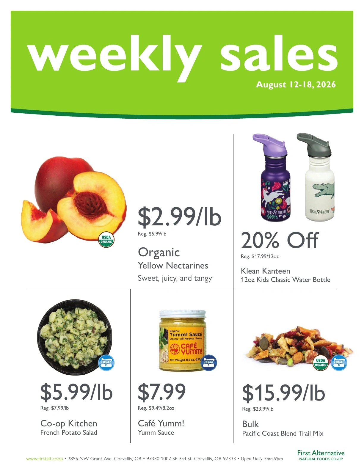 First Alternative Co-op flyer page 1