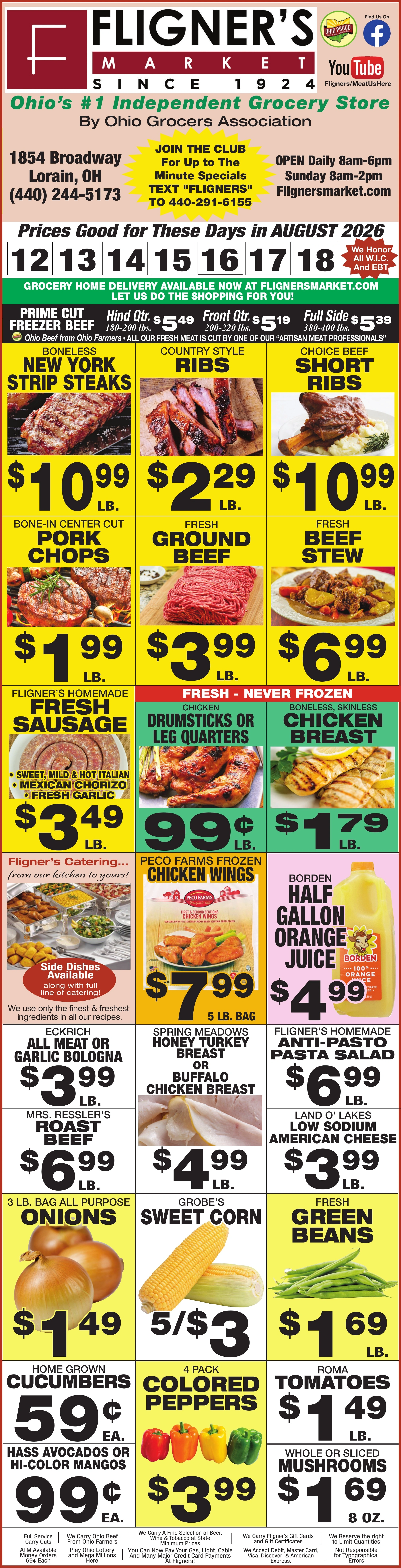 Fligner's Market flyer page 1