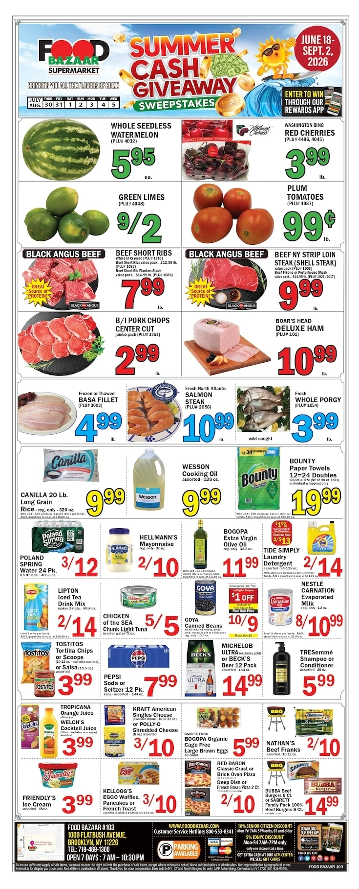 Food Bazaar flyer page 1