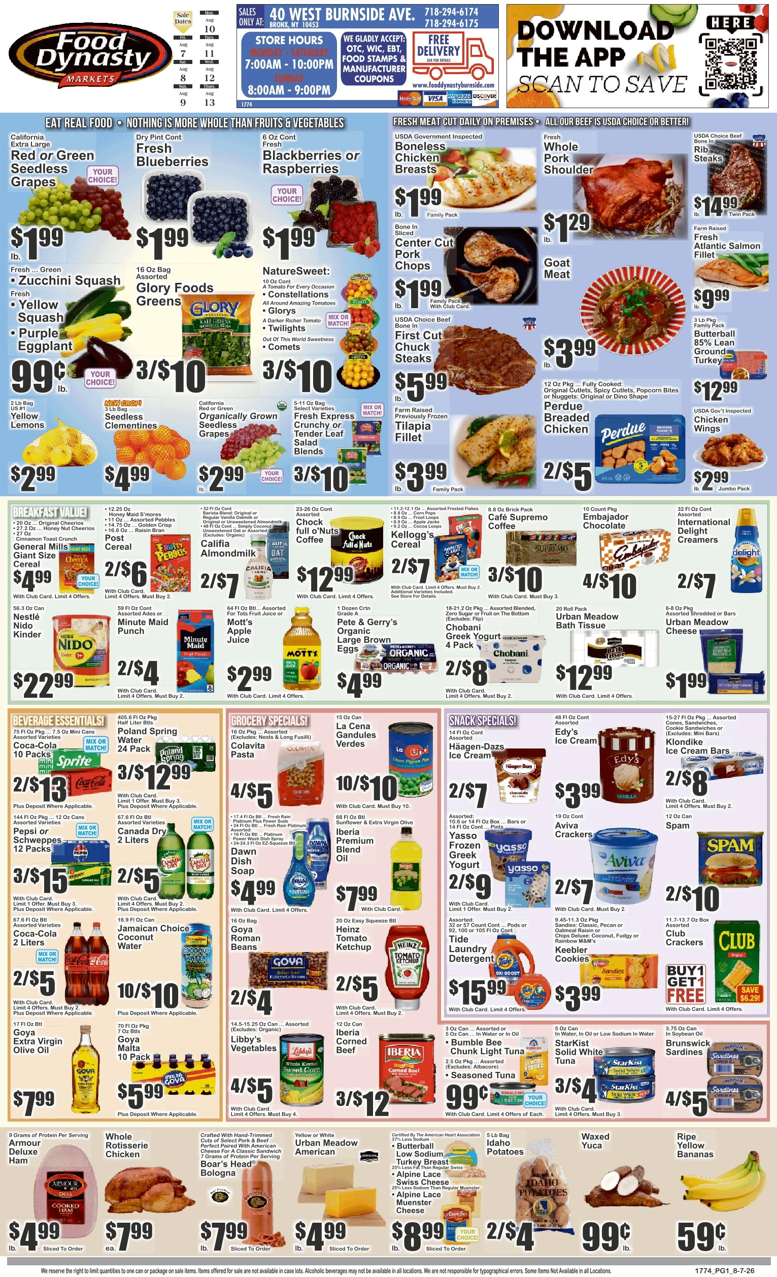 Food Dynasty flyer page 1