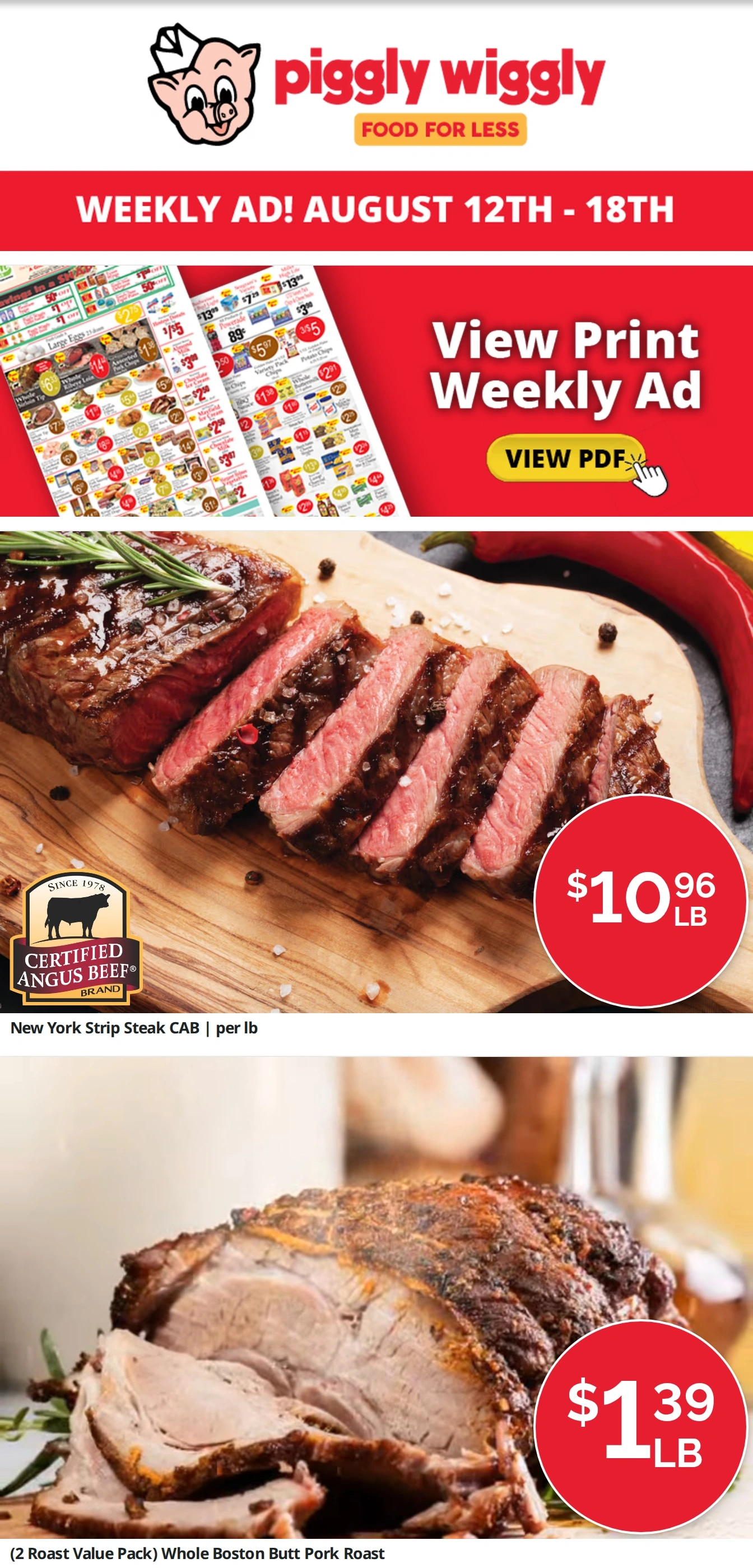 Food For Less Piggly Wiggly Albany flyer page 1