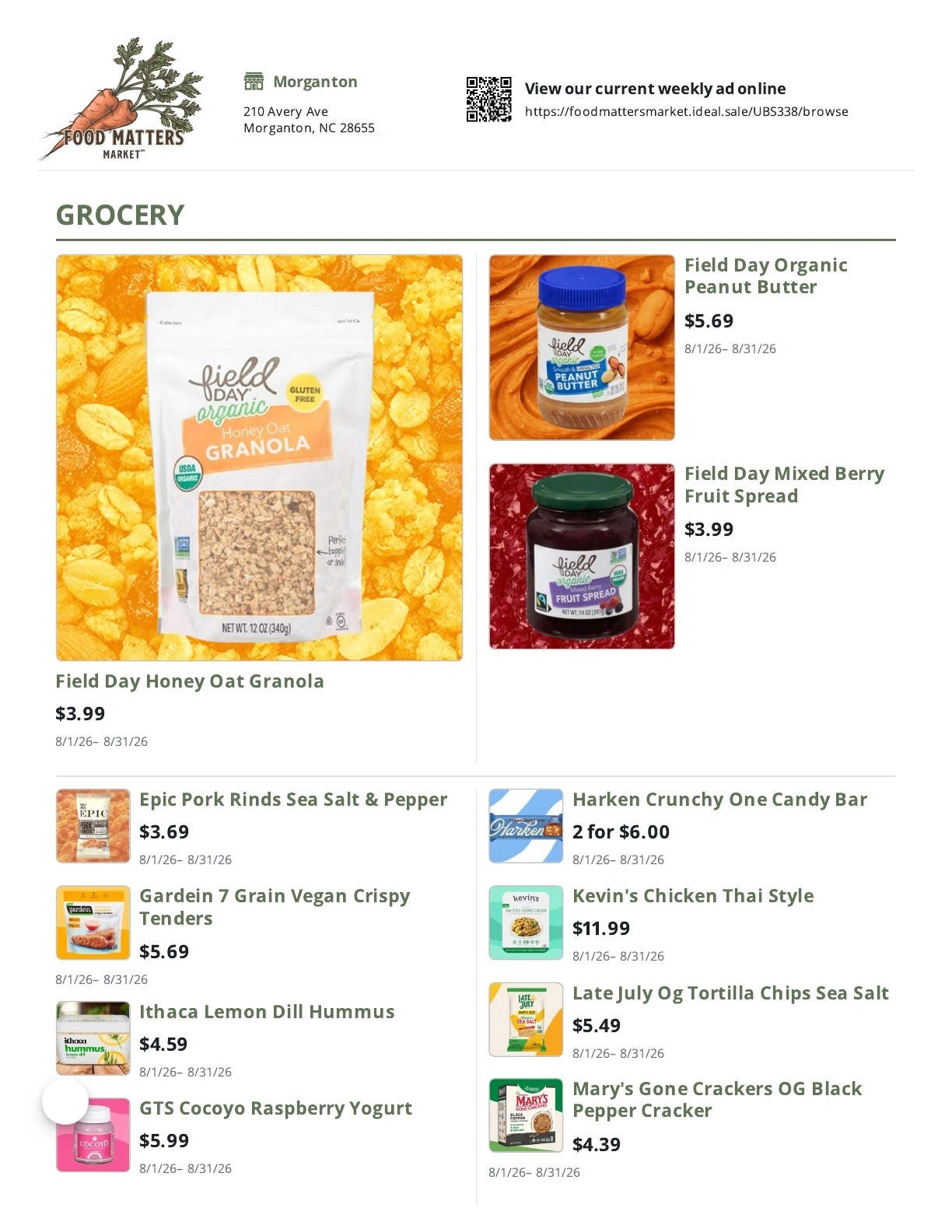 Food Matters Market flyer page 1