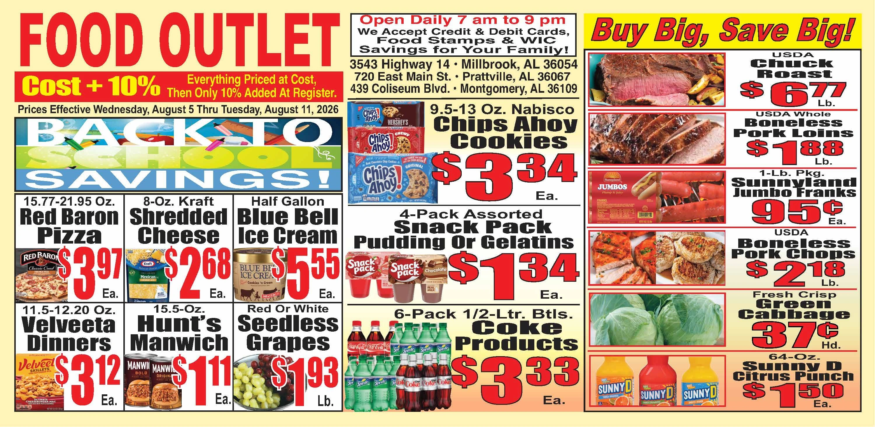 Food Outlet flyer page 1