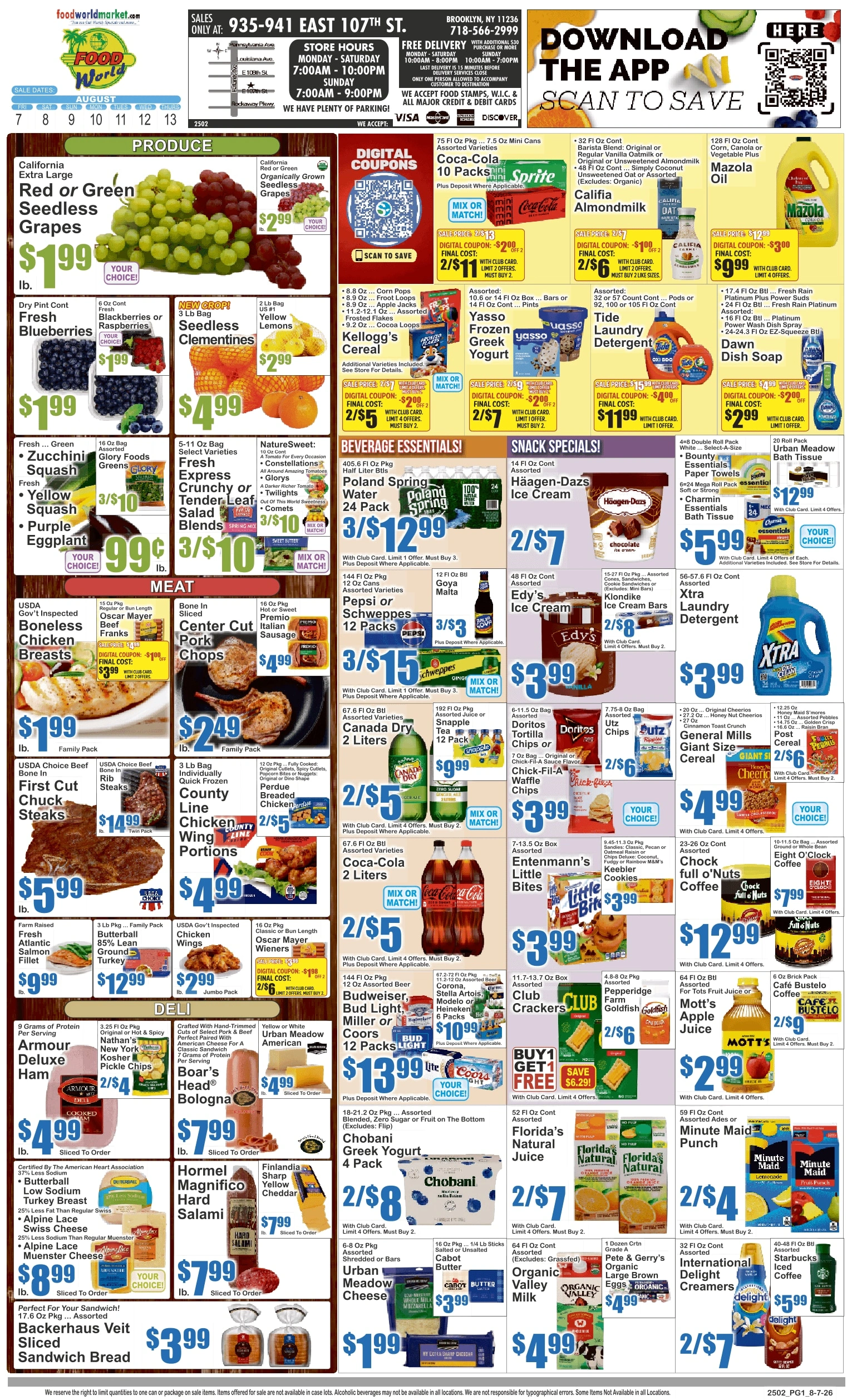 Food World Supermarket flyer page 1