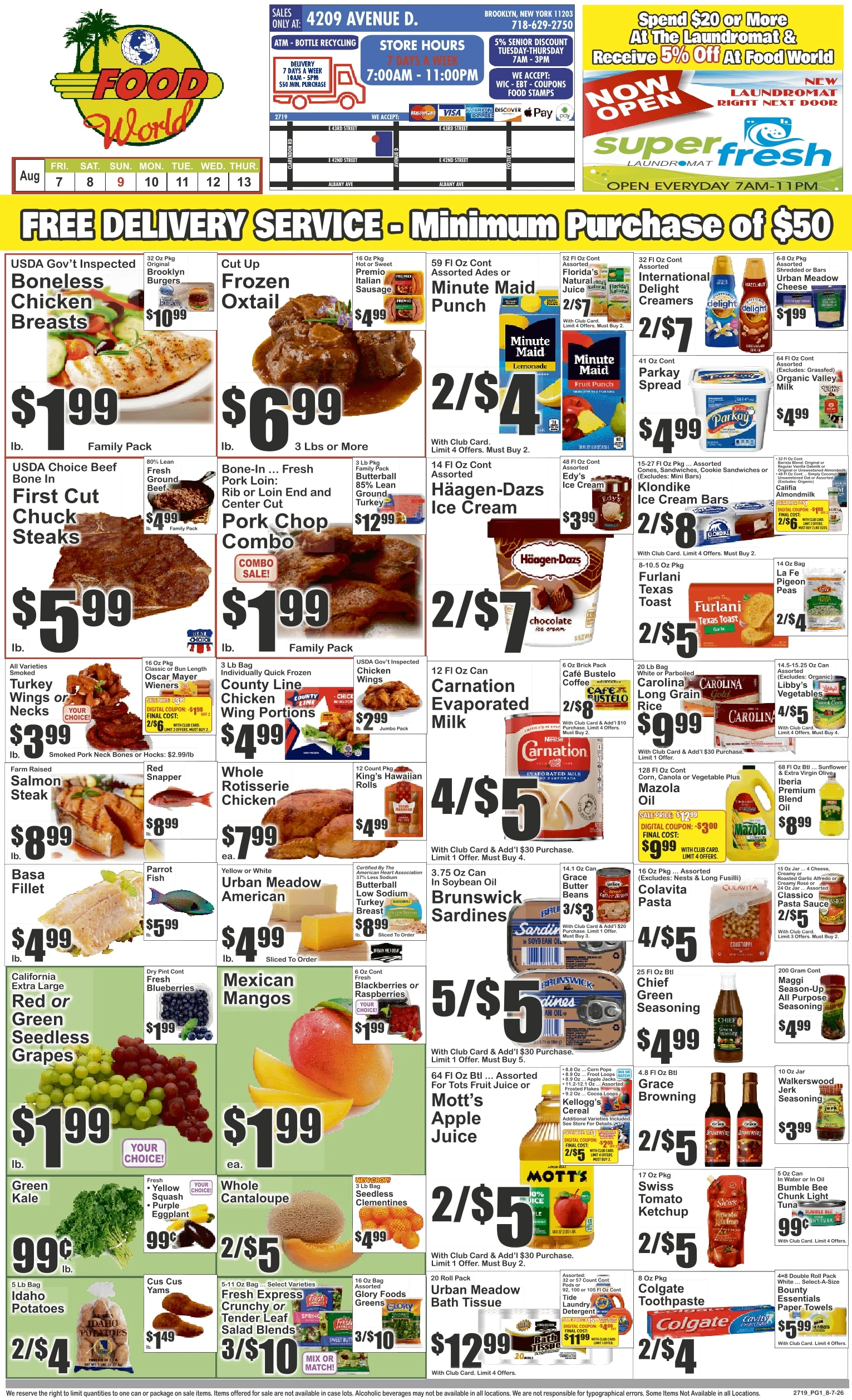 Food World Supermarket flyer page 1