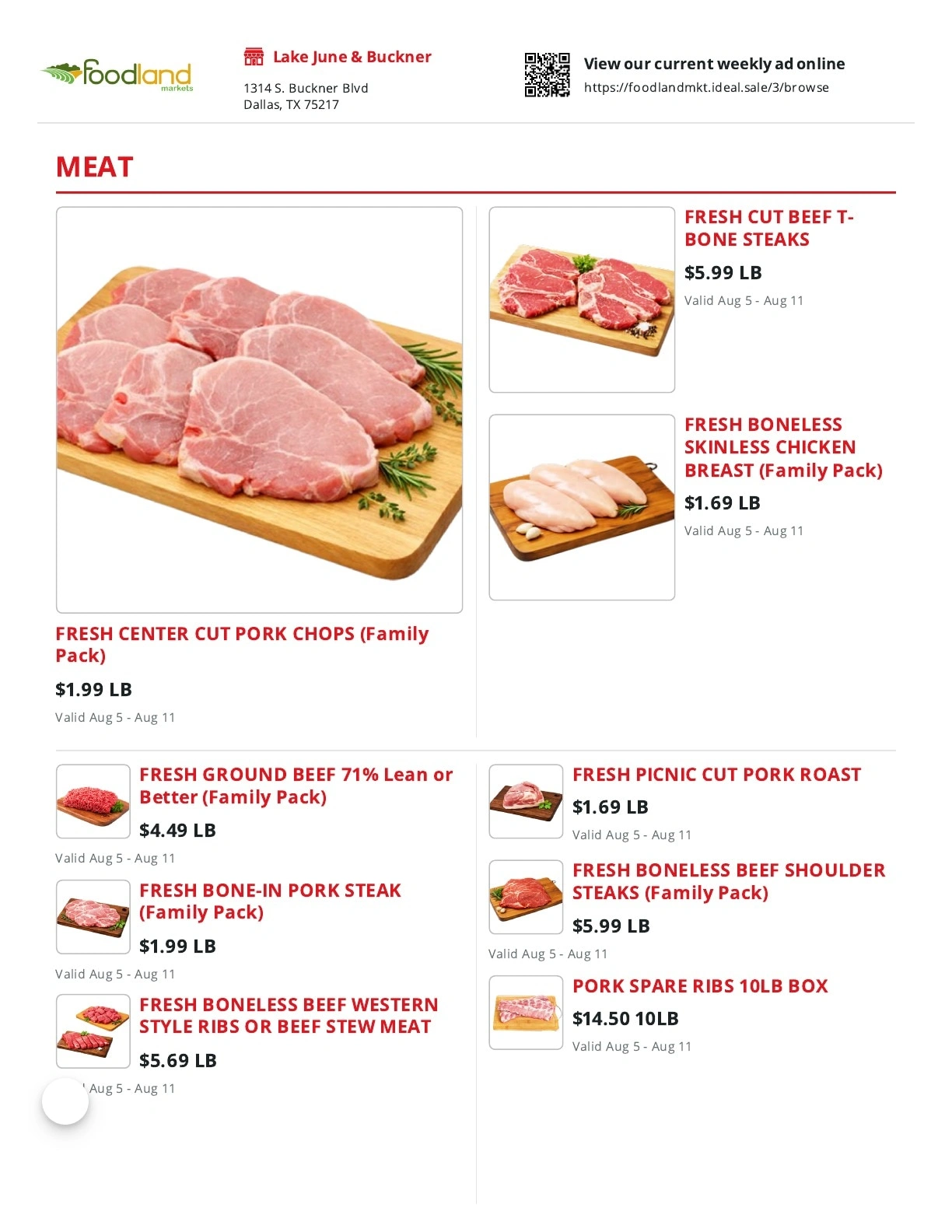 Foodland Markets flyer page 1