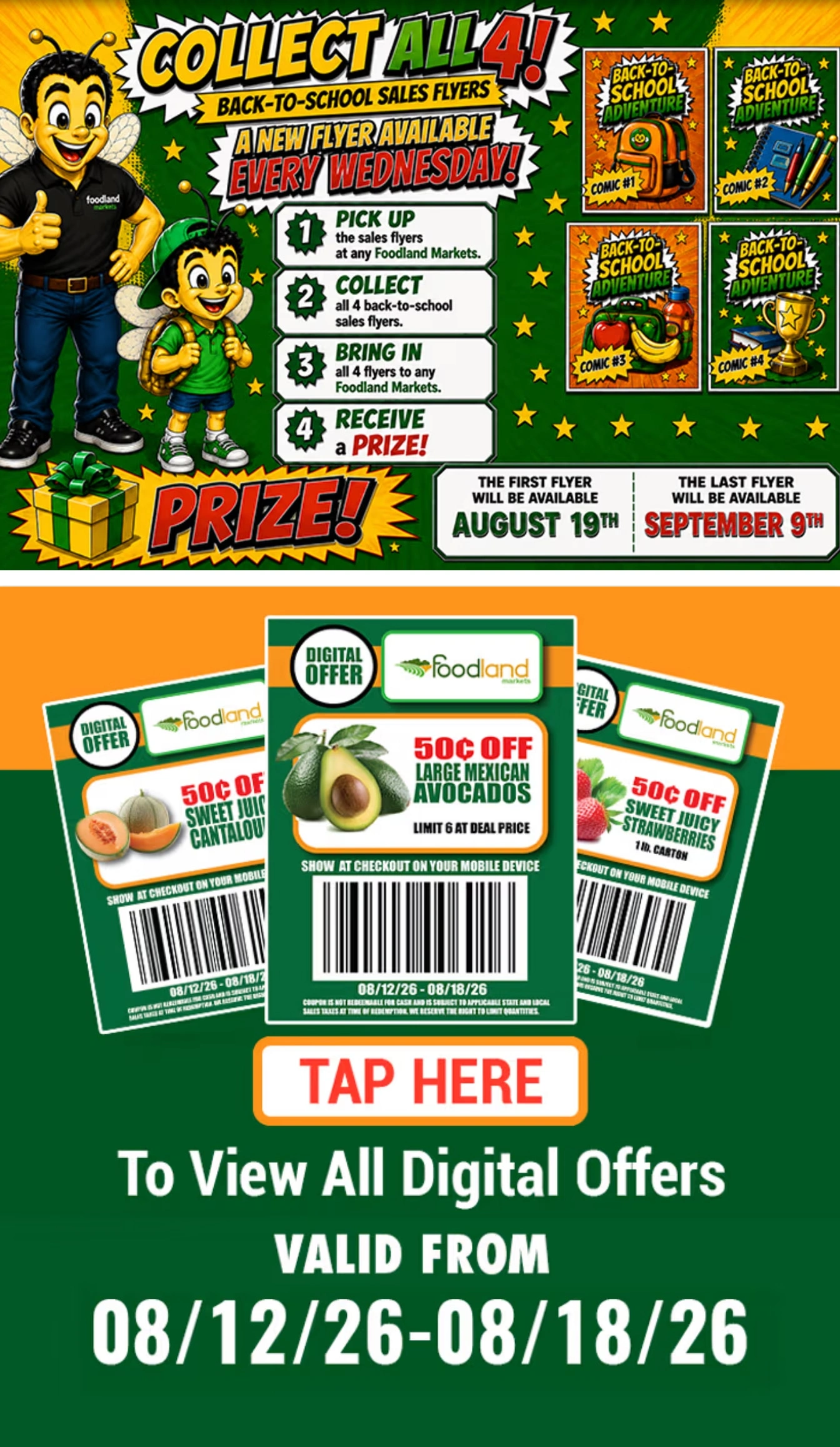 Foodland Markets flyer page 1