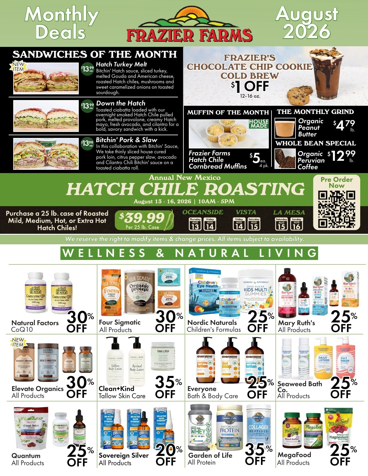 Frazier Farms Market flyer page 1