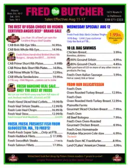 Fred the Butcher Weekly Ad