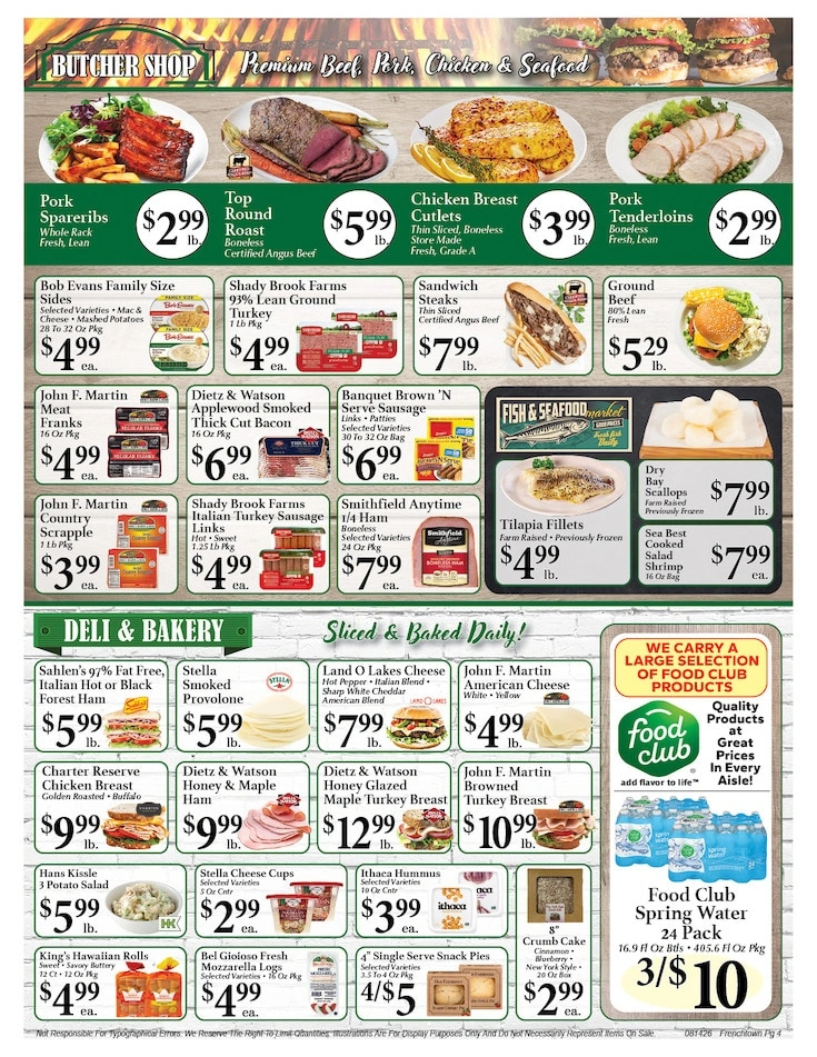 Frenchtown Market flyer page 4