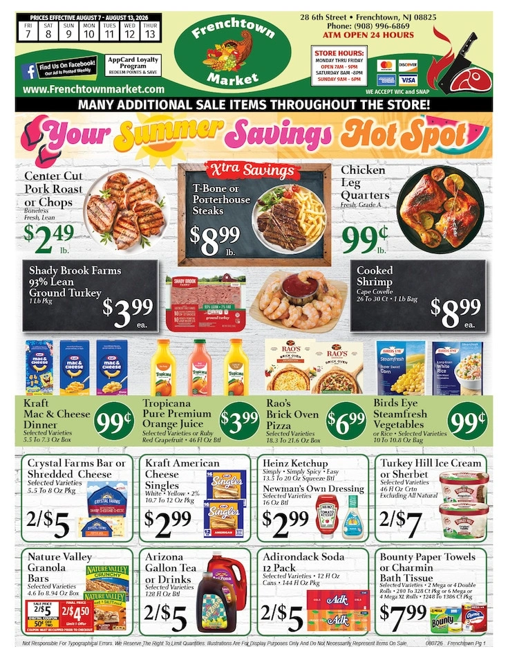 Frenchtown Market flyer page 1