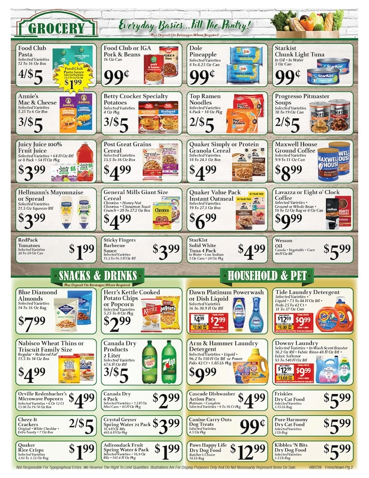 Frenchtown Market flyer page 2