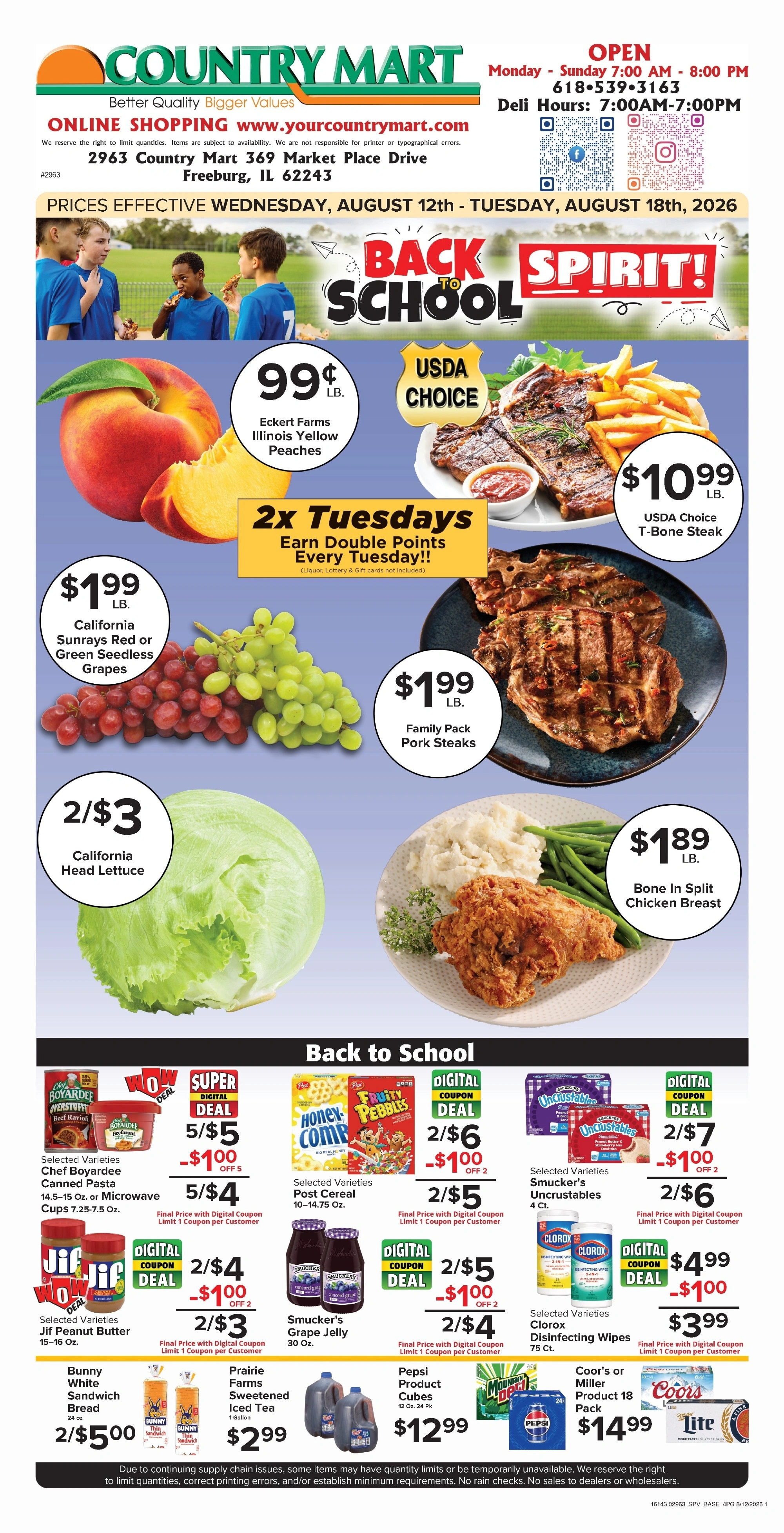 Your Country Mart flyer page 1