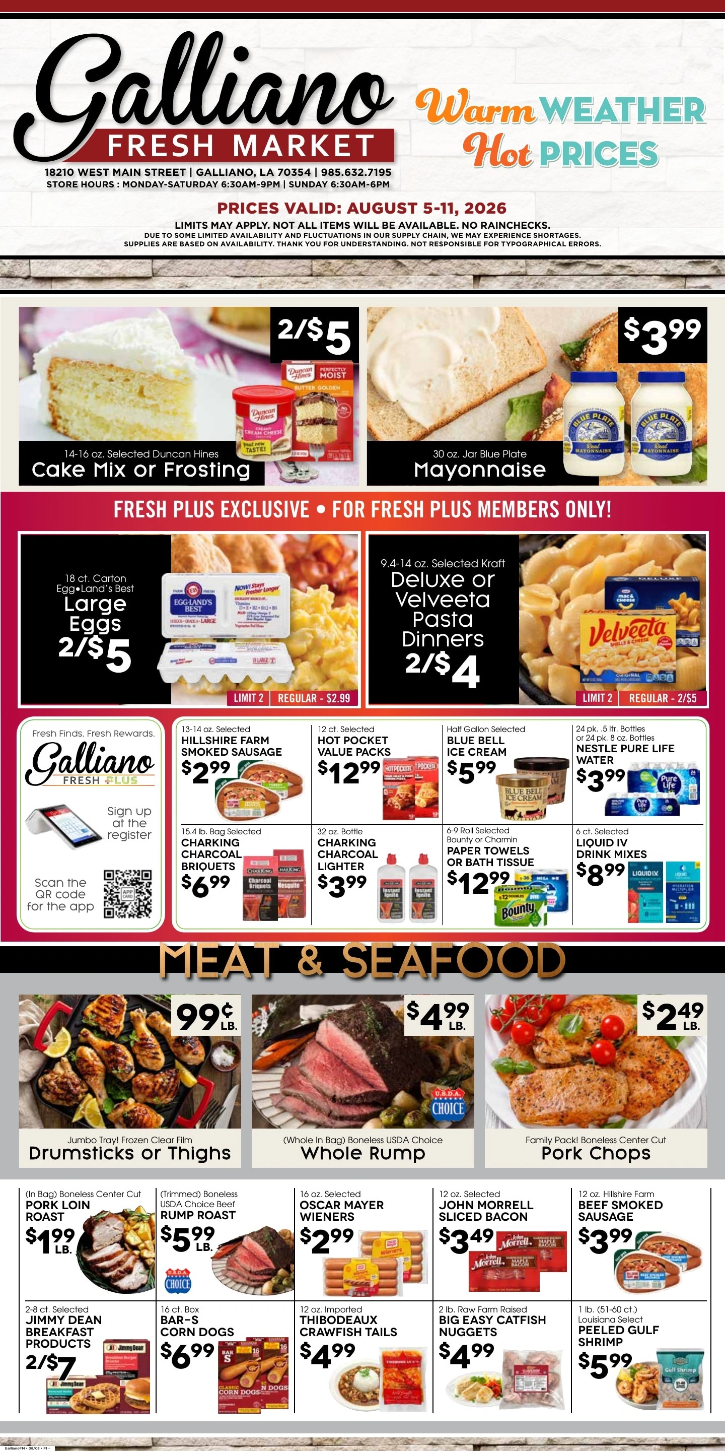 Galliano Fresh Market flyer page 1