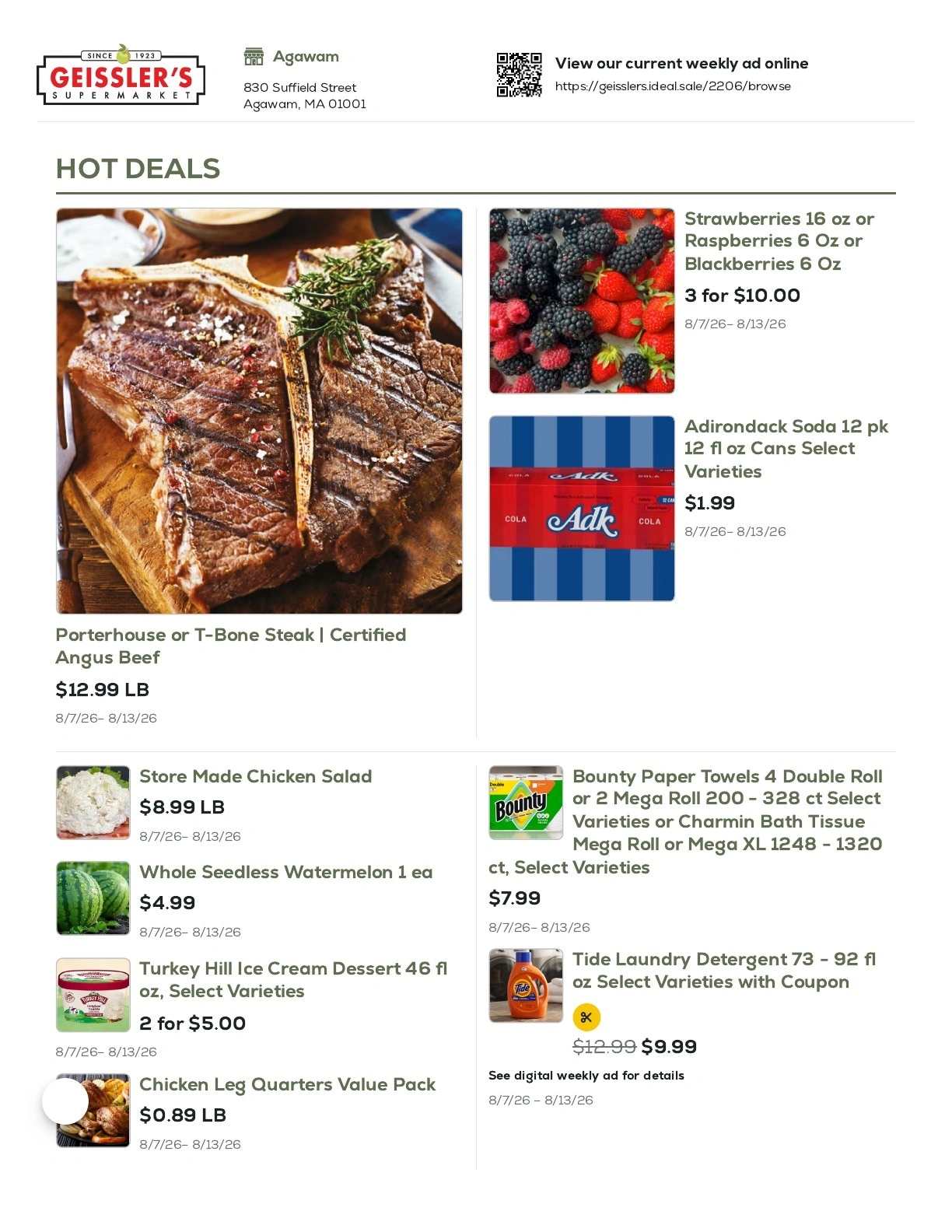 Geissler's Supermarket flyer page 1