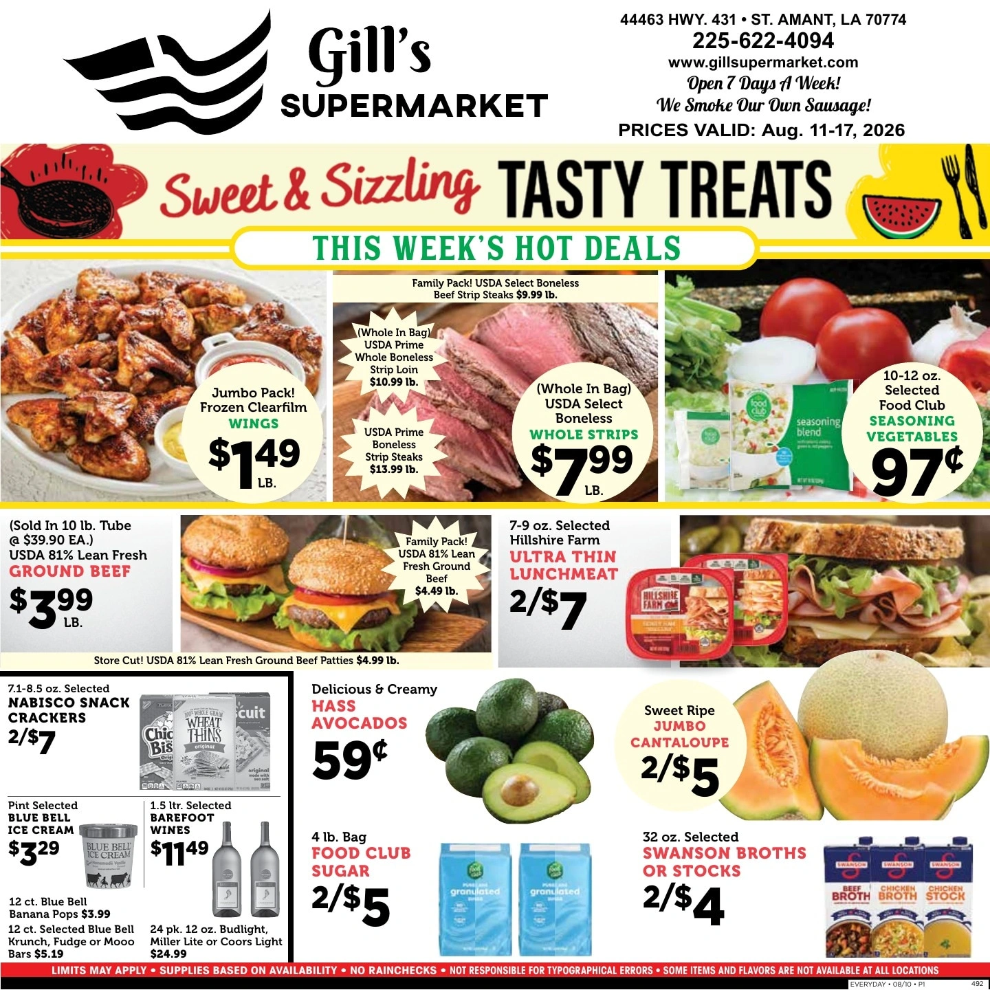 Gill's Supermarket flyer page 1