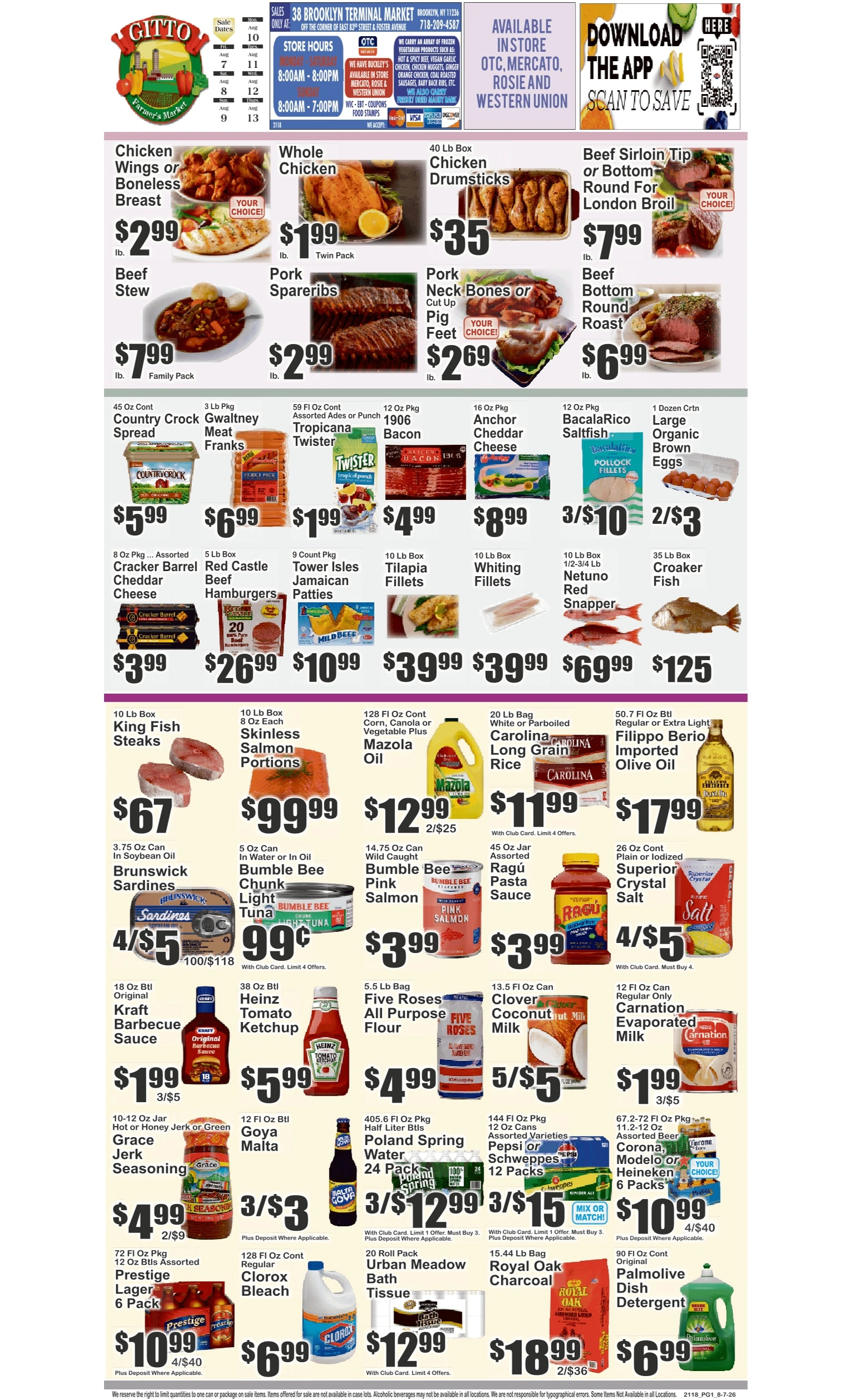 Gitto Farmers Market flyer page 1