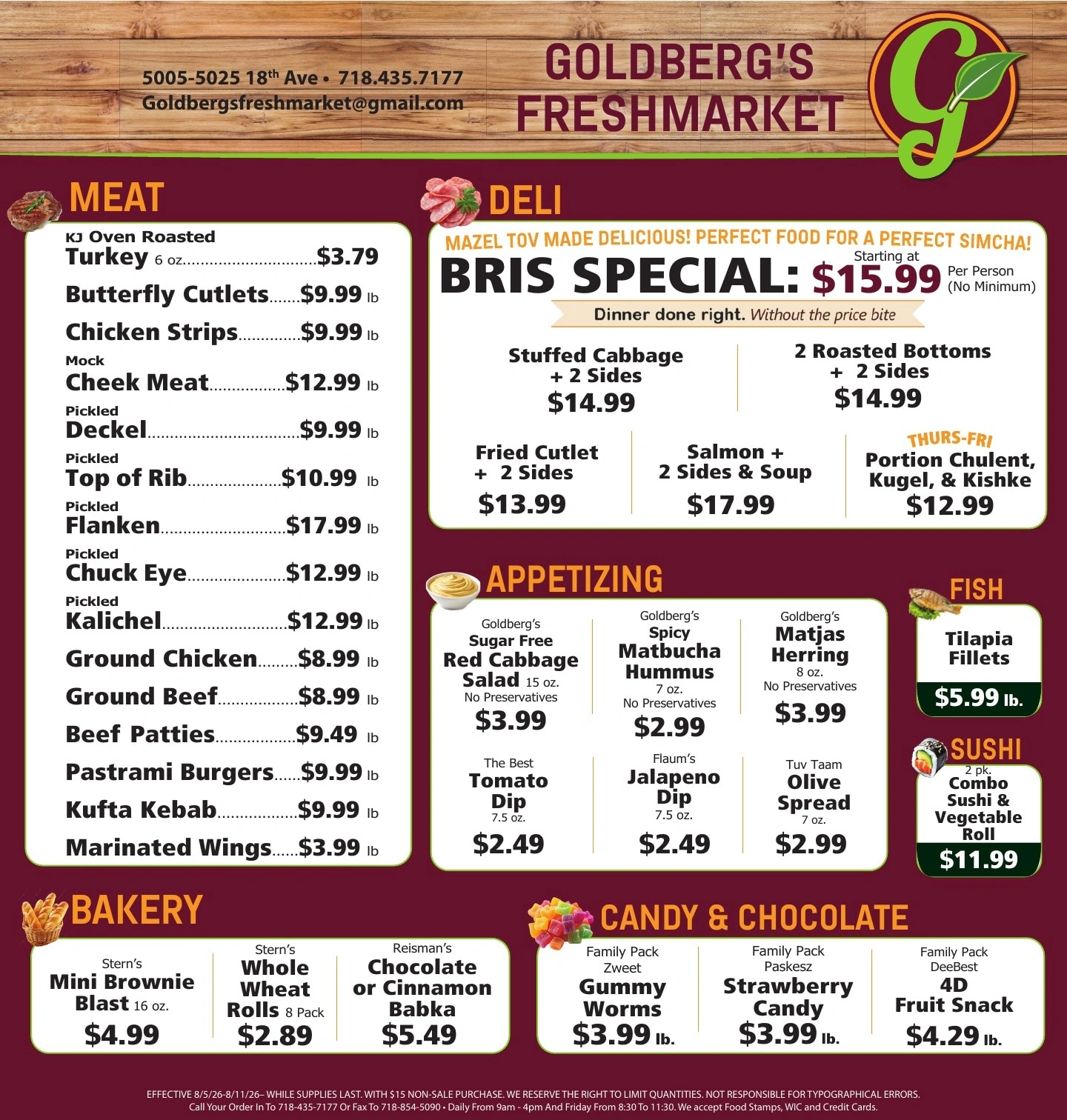 Goldberg's Freshmarket flyer page 2