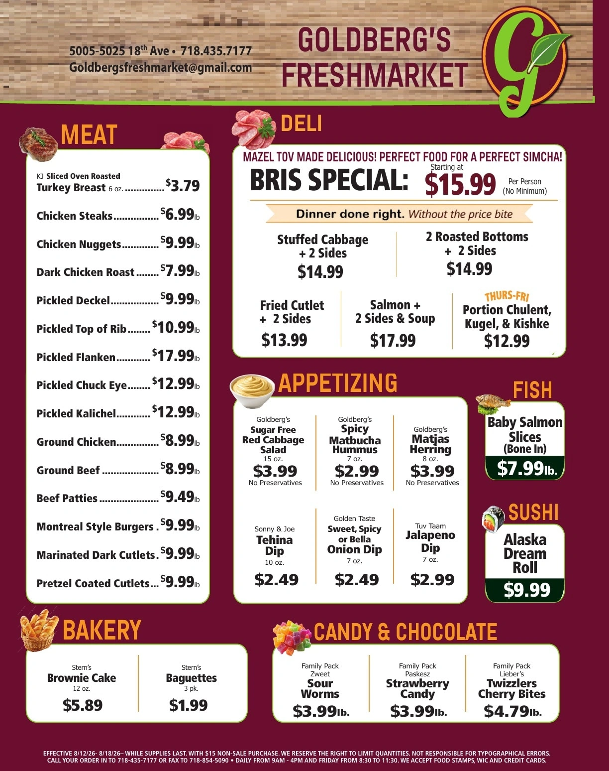 Goldberg's Freshmarket flyer page 2