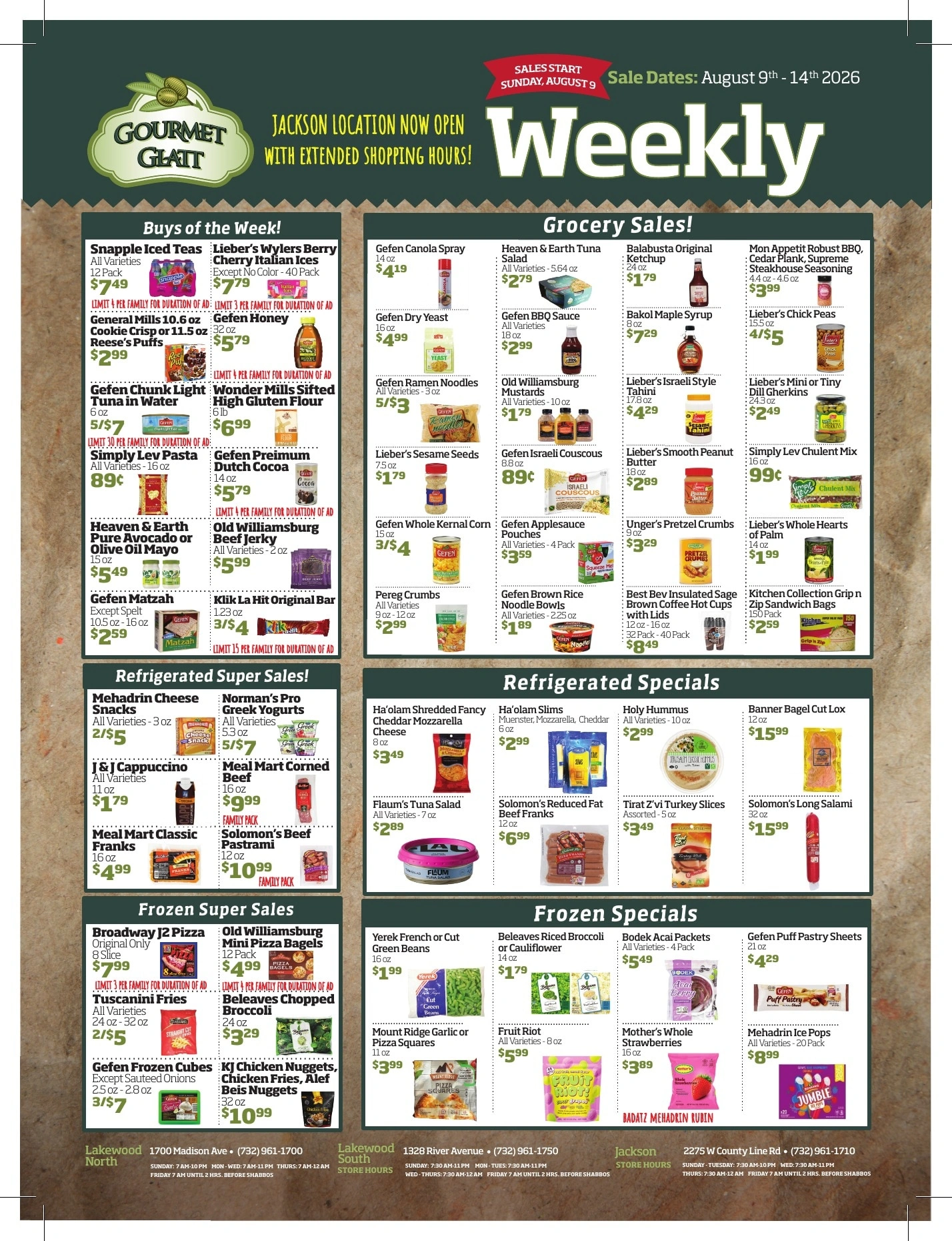 Gourmet Glatt flyer page 1
