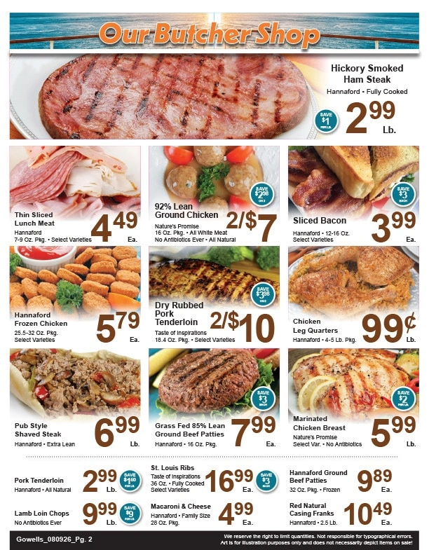 Gowell's Shop 'n Save flyer page 2