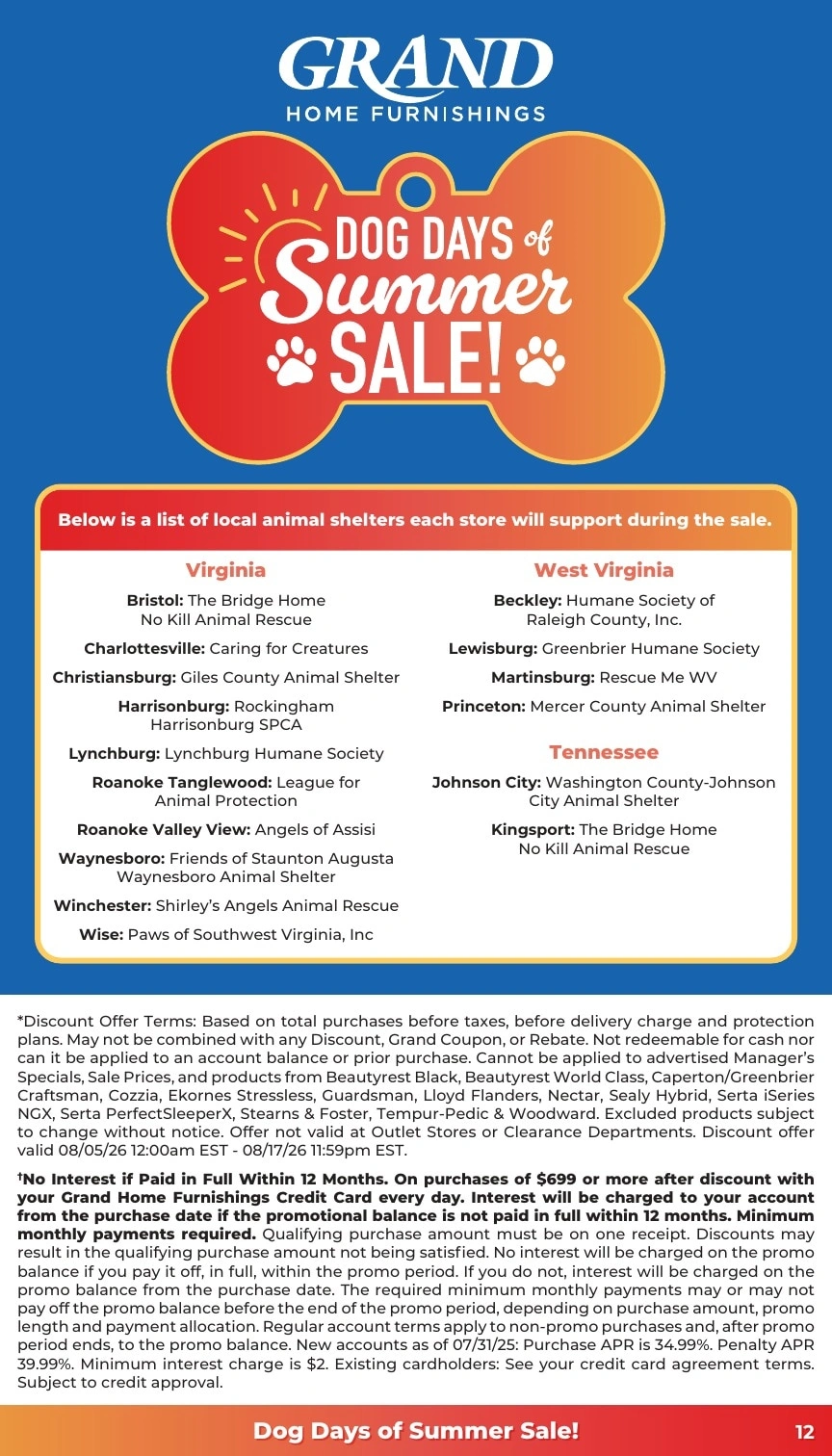 Grand Home Furnishings flyer page 12