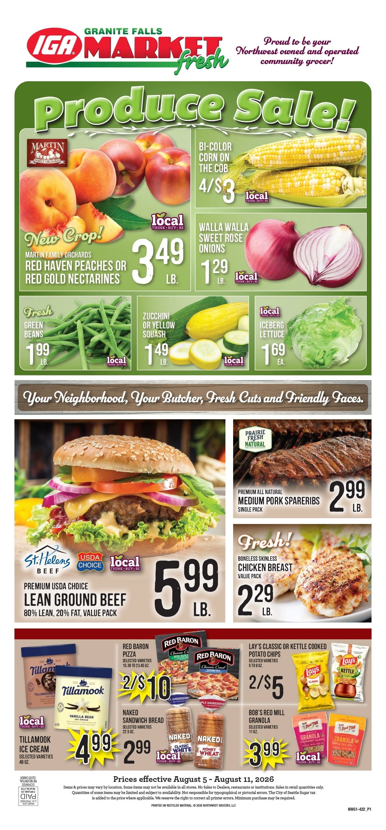 Granite Falls IGA flyer page 1