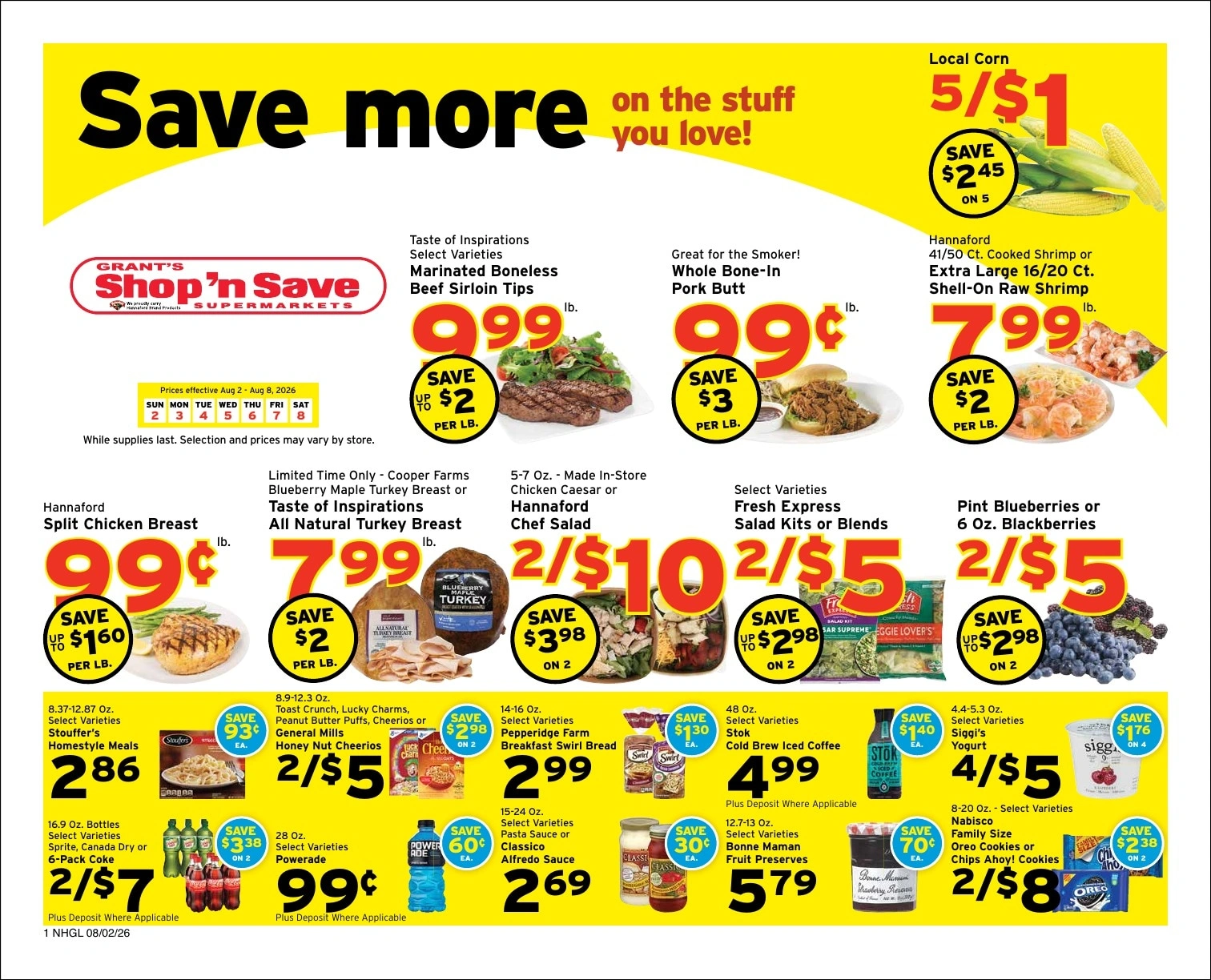 Grant's Shop 'n Save flyer page 1