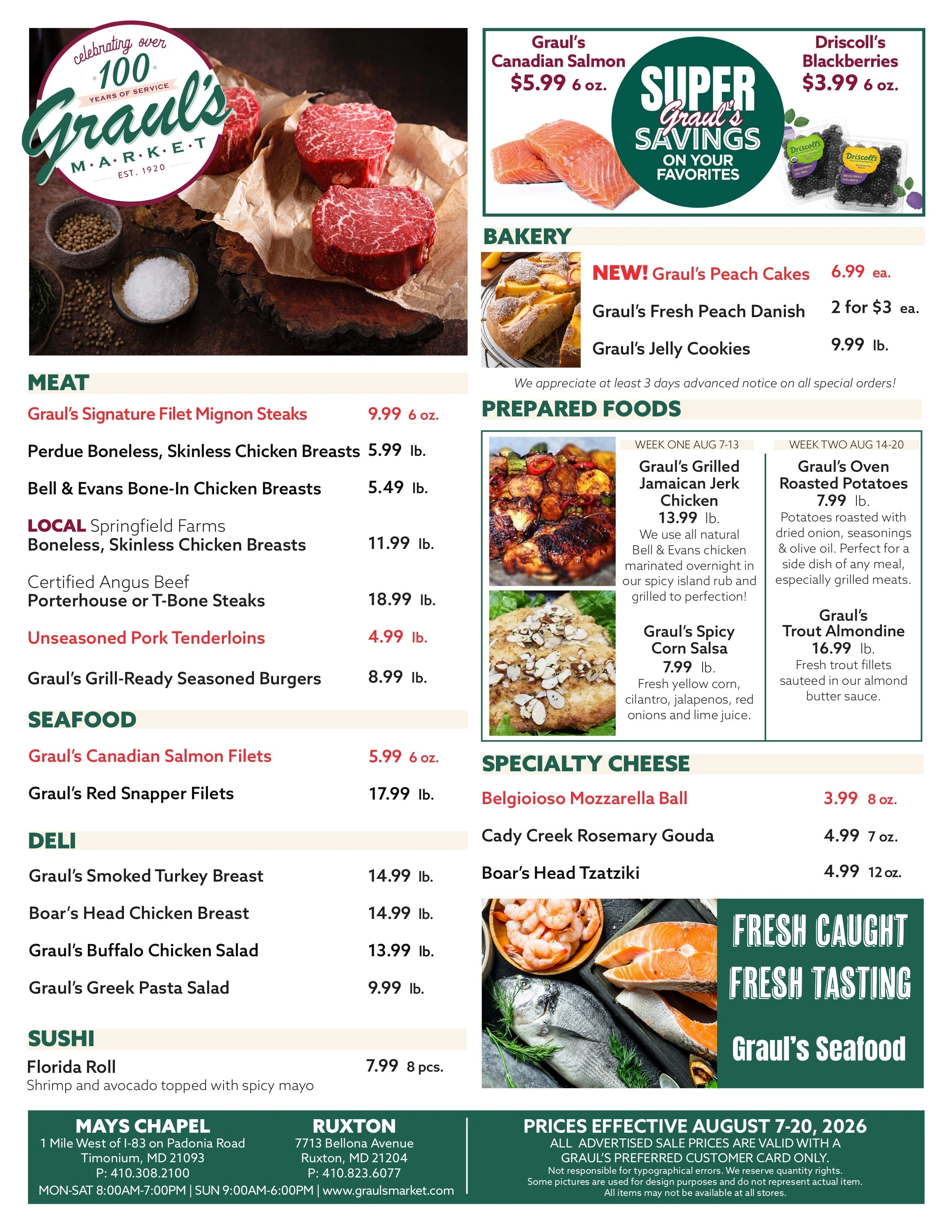 Graul's Market flyer page 1