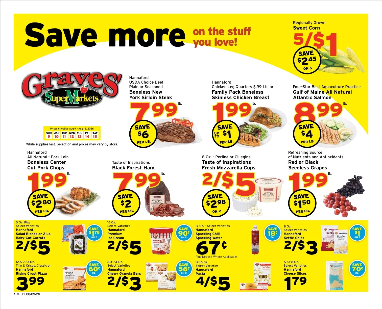 Graves' Shop 'n Save flyer page 1