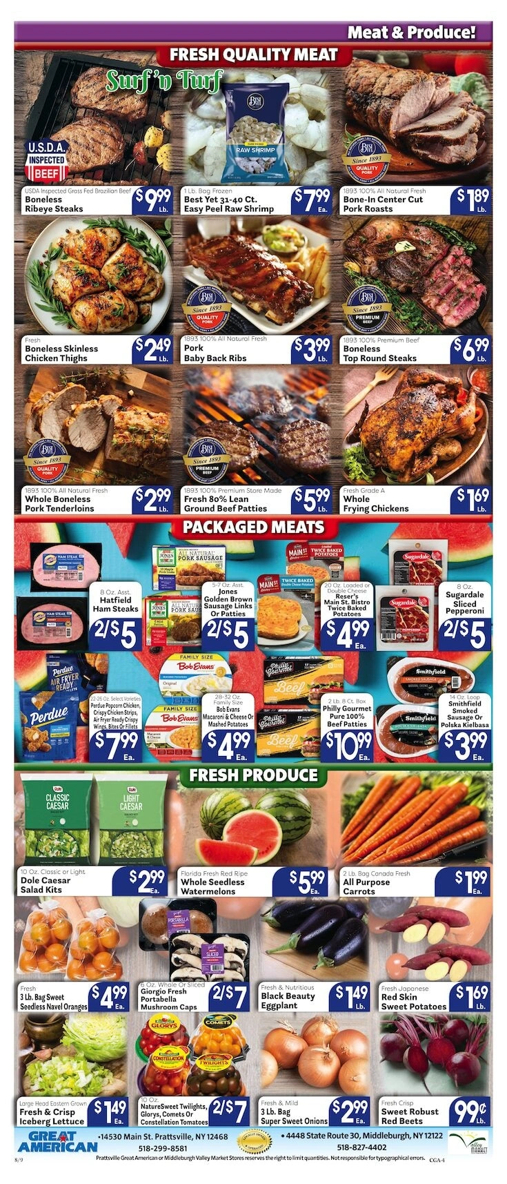 Valley Market and Jim's Great American flyer page 4