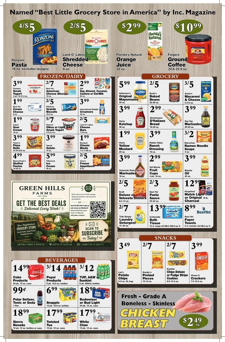 Green Hills Farms flyer page 2