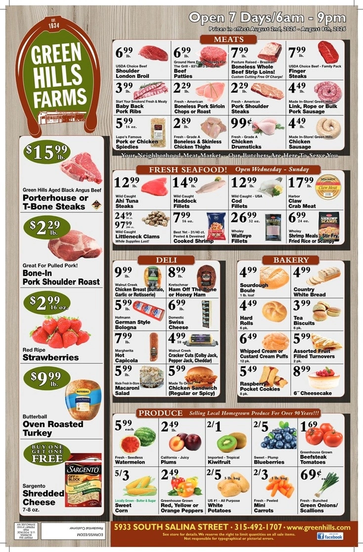 Green Hills Farms flyer page 1