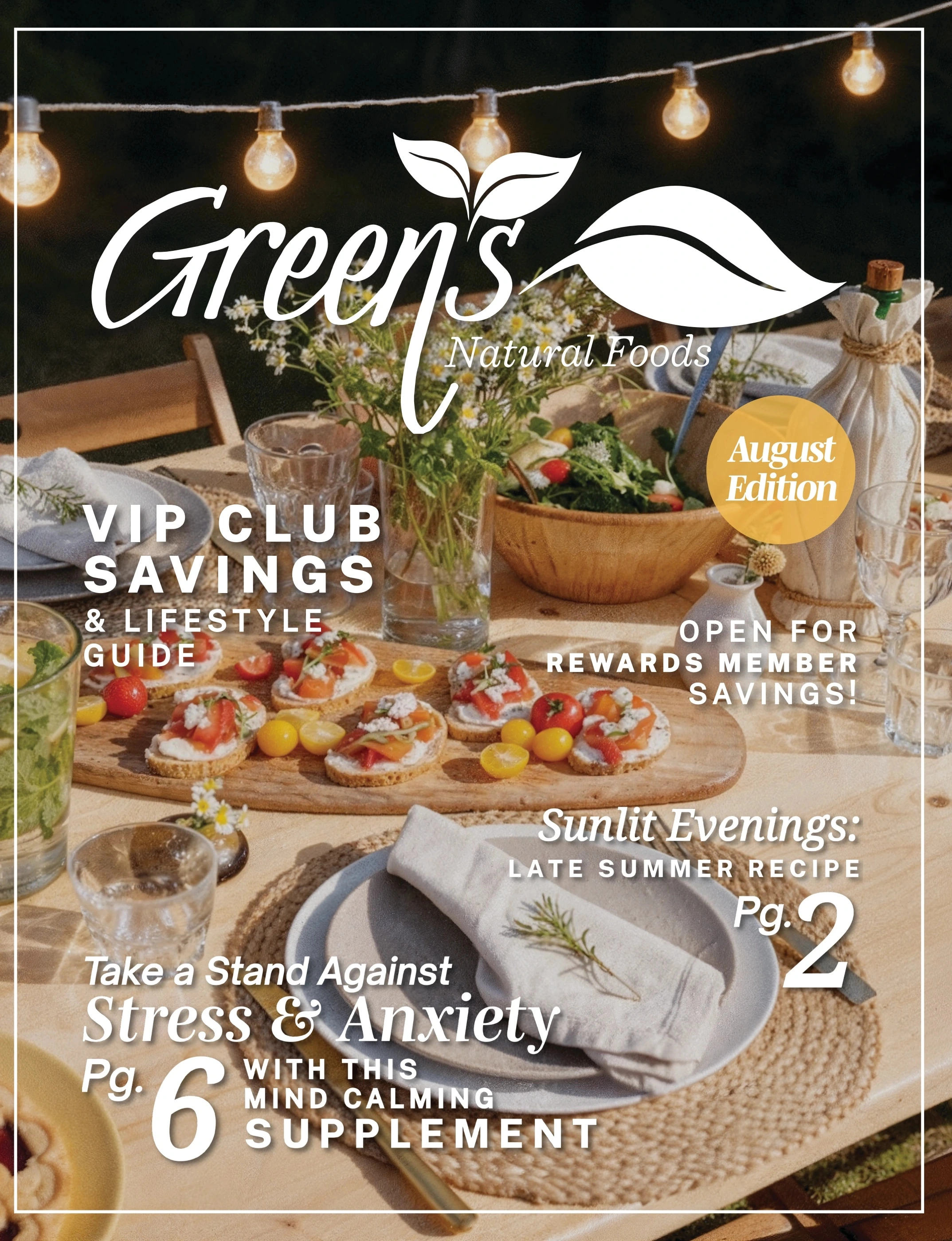 Green's Natural Foods flyer page 1