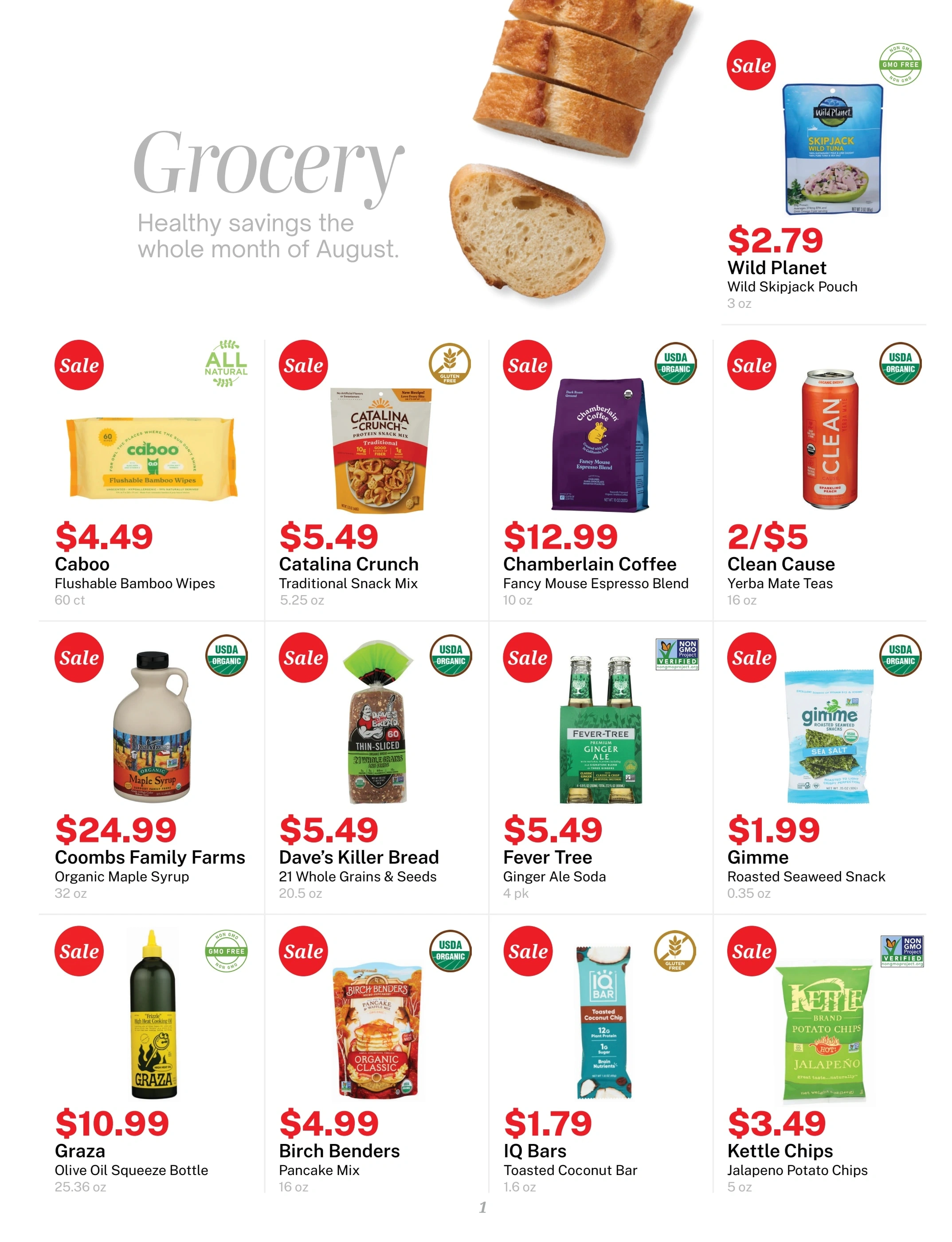 Green's Natural Foods flyer page 2