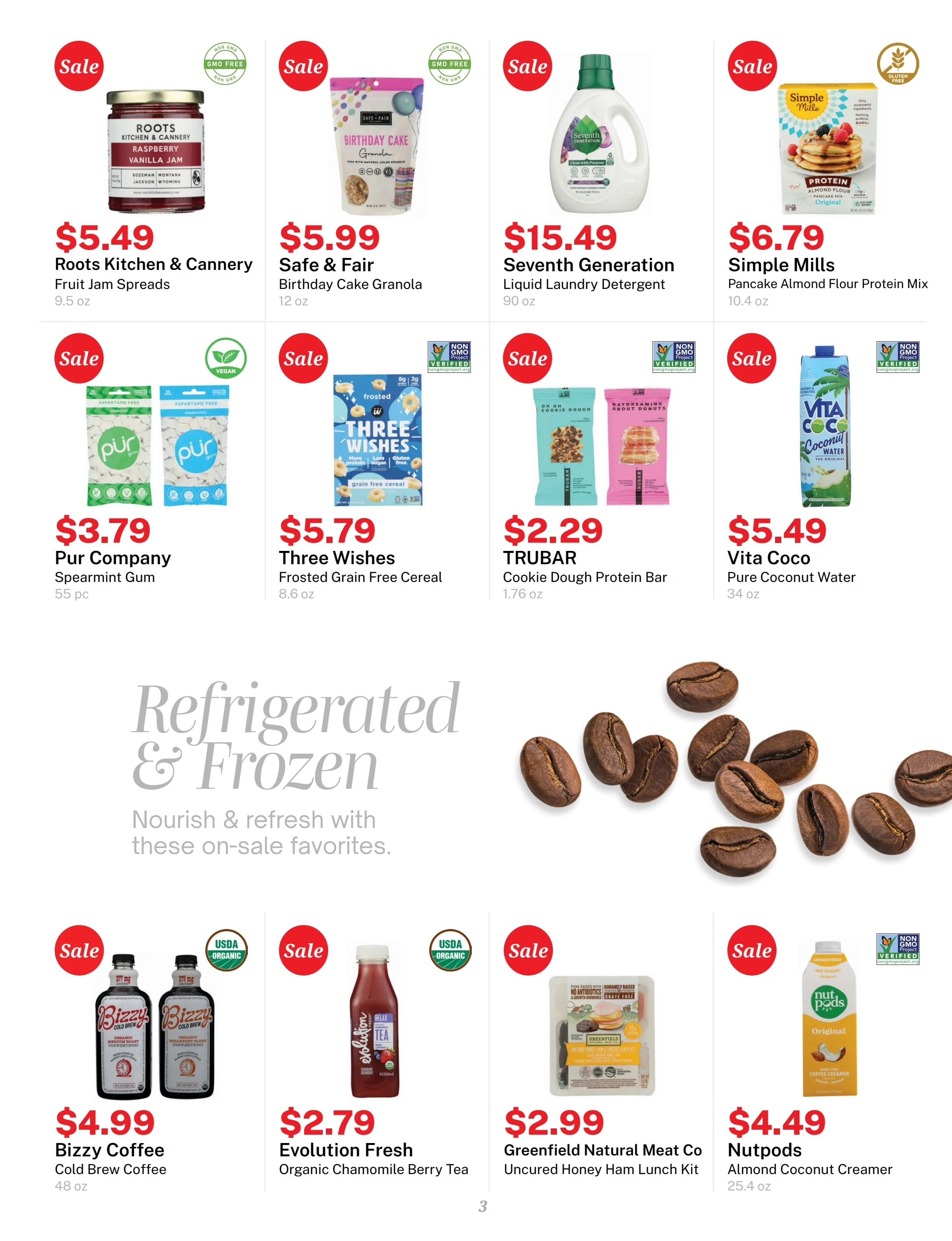 Green's Natural Foods flyer page 4