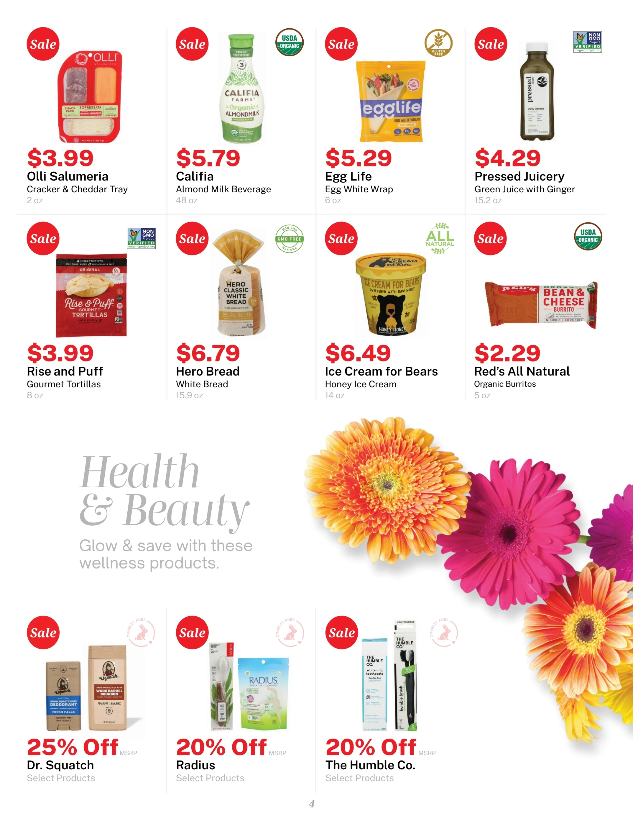 Green's Natural Foods flyer page 5