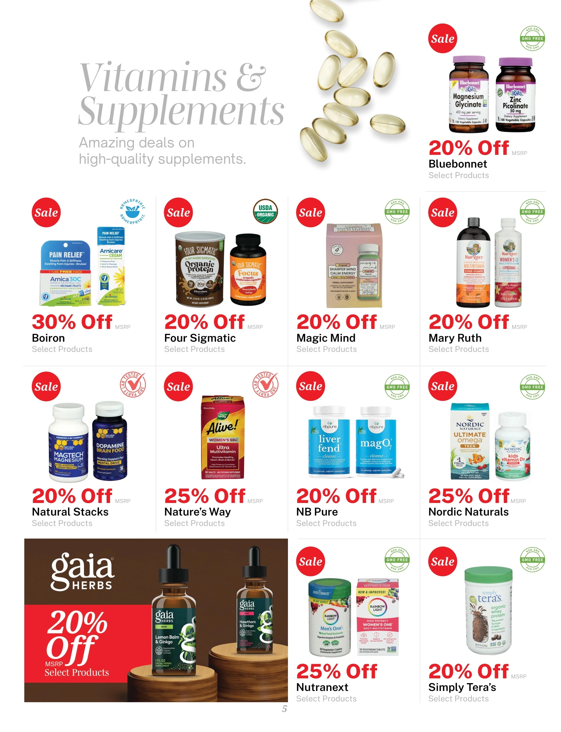 Green's Natural Foods flyer page 6