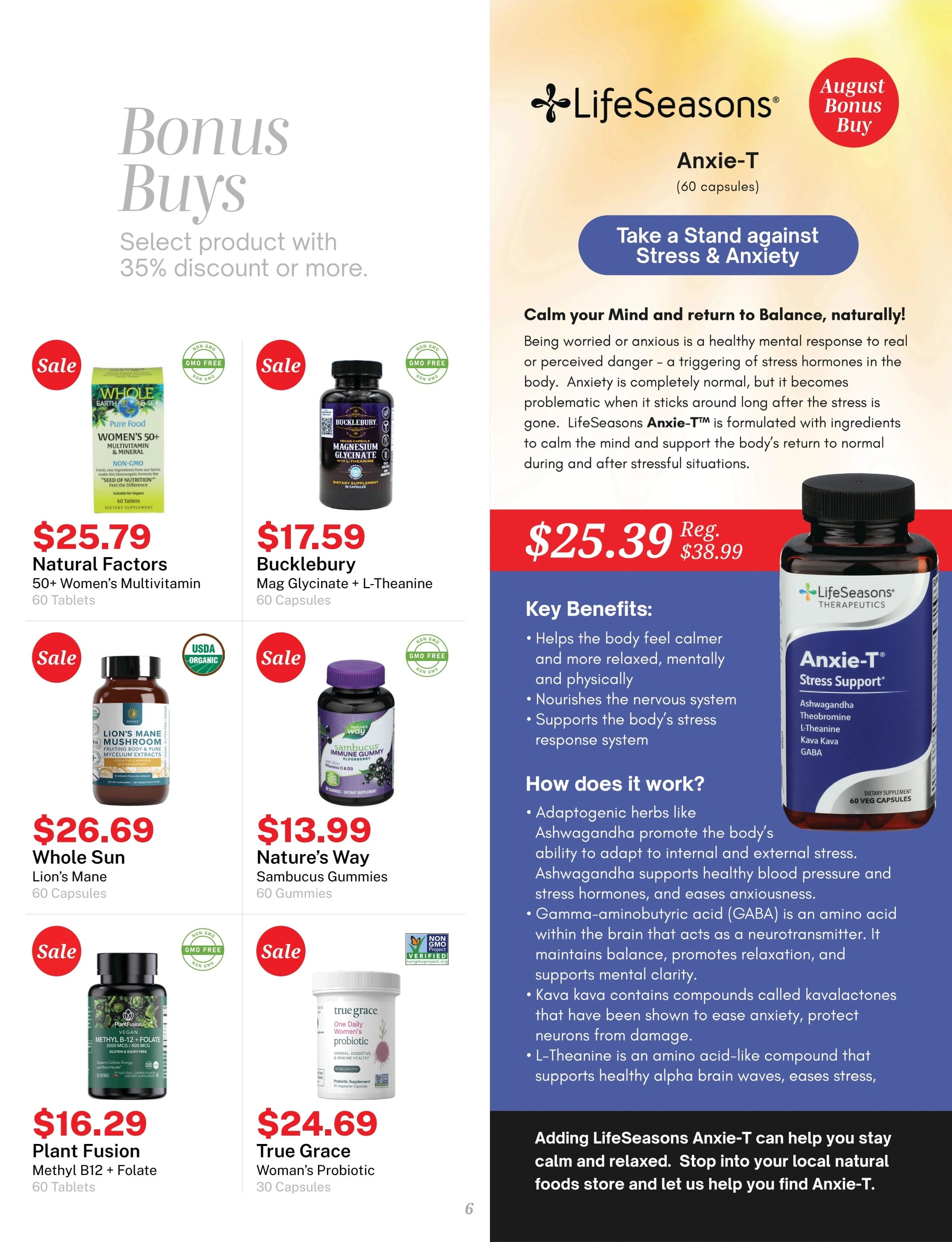Green's Natural Foods flyer page 7