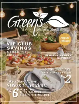Green's Natural Foods August Sales Newsletter